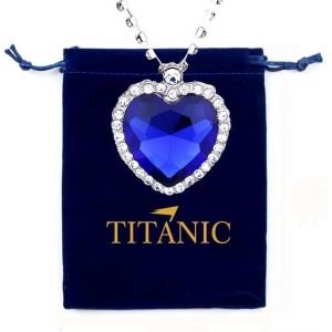 Collier Titanic Coeur De L'oc&eacute;an Pendentif Coeur Amour Pendentif Forever Saphir Cristal Zircon Brillant Bijoux Cadeaux Pour Femme - Neuf