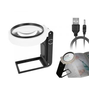 Loupe Portative Et Sur Pied 6x 25x Avec &Eacute;clairage Pour La Lecture Et Les Loisirs - Neuf
