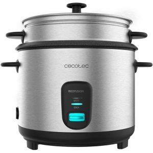 VornixorSarlshopCuiseur &agrave; riz RiceFusion 7000 Inox. 700 W, capacit&eacute; 1,8 Litres, 10 portions, acier inoxydable et couvercle en verre. Fonction automatique de maintien au chaud. - Neuf