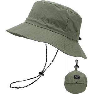 Chapeau Femme Soleil,Bucket Hat,Chapeau Homme Soleil,Résistant À La Pluie |Crème Solaire |Séchage Rapide |Chapeau De Soleil Respirant Et Pliable Pour Plage,Piscine,Camping,Voyages(Vert Armée).[Z196] - Neuf