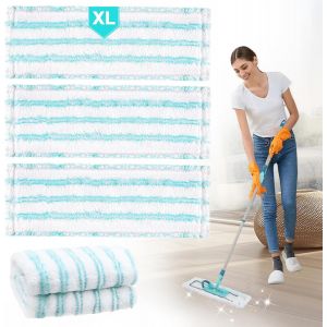 Teppe-4 Pcs Serpillères De Rechange, Pour Leifheit Replacement Mop, Housse De Nettoyage De Rechange Pour Leifheit Clean Twist Xl Micro Duo, Housse De Rechange En Microfibre Pour Tous Les Sols - Neuf
