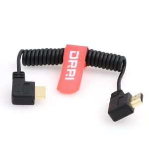 ERYI-Câble Spiralé Hdmi-A 2.1 Mâle Coudé Vers Hdmi Mâle À Angle Droit 8K Pour Caméra Z, Lumix S5 Ii, Sony A7Iv, Moniteur Bmpcc4K/Bm5 - Neuf