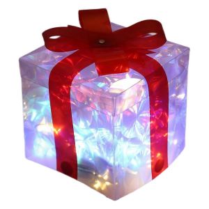 D&eacute;coration de bo&icirc;te de cadeaux lumineux de No&euml;l avec bo&icirc;te d'&eacute;clairage d'arc B - Neuf