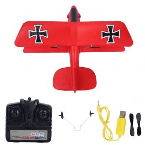 Avion Planeur Telecommande Pour Enfants, Modele Reduit Avec Double Aile Fixe Et Lumiere Clignotante - Neuf