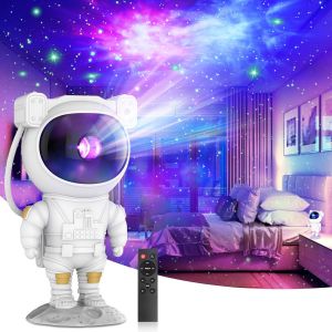 Astronaute Projecteur Ciel Etoile, Astronaute Projecteur Galaxie Avec &Eacute;toile/N&eacute;buleuse/Minuterie/T&eacute;l&eacute;commande, Lampe Etoile Projecteur Pour Enfant Plafond Chambre B&eacute;b&eacute;,Angle R&eacute;glable Veilleuse Enfan - Neuf