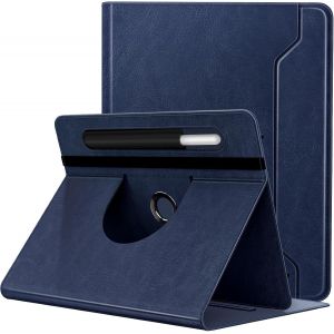 LORANKA-&Eacute;tui Compatible avec Tablette 9-11 Pouces, &Eacute;tui de Protection en PU, Coque pour Tablette Rotative &agrave; 360 Degr&eacute;s avec Poche, Couverture de Protection pour Tablettes 9-11 Pouces, Bleu Fonc&eacute; - Neuf