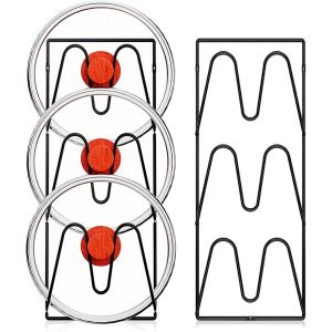 Kalanka-2 Pi&egrave;ces Support Pour Couvercle De Casserole, Support De C&ocirc;tes En Acier Inoxydable R&eacute;glable Supports De C&ocirc;tes De Rechange Organisateur De Stockage Pour Couvercles De Casseroles - Neuf