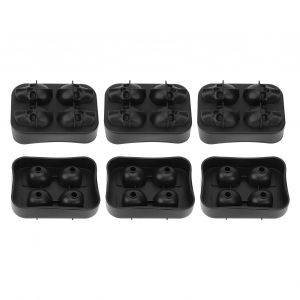 Lot De 3 Moules A Glacons En Silicone 3d En Forme De Tete De Mort Avec Couvercle, Pour Fabrication Artisanale, Pour Boissons Au Bar - Neuf