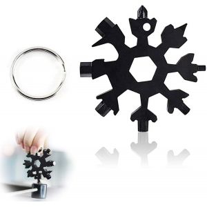Flocon de neige de l'Outil de, 18 à 1 Outil, Acier Inoxydable Multi-Outil, Portable Clé, Portable Ouvreur de Bouteille, Flocon de neige, porte-Clés, 18 en 1 Flocon de neige, de Neige Clé - Neuf