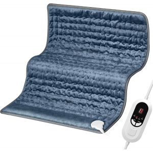 Coussin Chauffant, Coussin Chauffant Electriqued with 6 Heat Settings & Auto Shut Off, Fast-Heating & Machine Washable Couverture Chauffante for Back/Neck/Shoulder/Abdomen Pain Relief, 50x60cm - Neuf