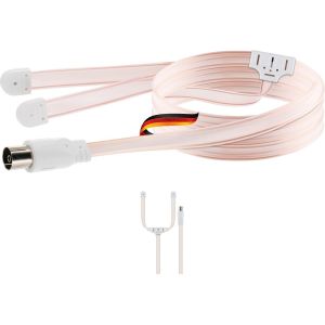 Antenne FM Antenne Radio &agrave; Jeter Antenne int&eacute;rieure pour r&eacute;cepteur Hi-FI Radio T&eacute;l&eacute;vision Transparente 1,8m - Neuf