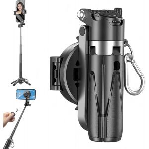 JGD-Perche &agrave; selfie magn&eacute;tique multifonction 4 en 1 avec support quadrup&egrave;de portable et rotation &agrave; 360&deg; pour iPhone/Android, enregistrement vid&eacute;o et vlogging - Neuf