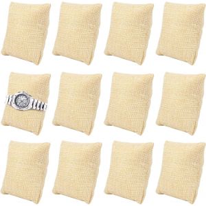 Kal-Coussin Pour Montre 12 Pcs Coussin De Présentoir À Bijoux Coussin En Toile De Chanvre Pour Bracelet Coussin Petit Pour Bijoux Bracelet Montre Support De Coussin De Présentation - Neuf