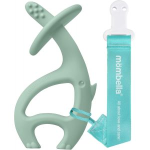 Jouet De Dentition &Eacute;l&eacute;phant Anti-Goutte,Jouets De Dentition Pour B&eacute;b&eacute;s De 3 Mois+,Jouets &Agrave; Mordiller En Silicone Pour Les Nouveau-N&eacute;s Qui Ont Besoin De T&eacute;ter,Vert Cachemire - Neuf
