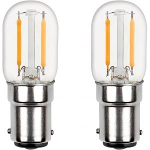 Kalanka-Ampoule Led B15d 230v Blanc Froid 6000k Pour Machine &Agrave; Coudre, 150lm, 2w Remplace Lampe Halog&egrave;ne B15d 15w, 2 Contact, Ac 220v, Ampoule &Agrave; Ba&iuml;onnette Led Filament Petite, Lot De 2 - Neuf
