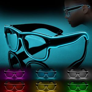 Mevronisshop-Lunettes Lumineuses Sans Fil, Lunettes De F&ecirc;te Pour F&ecirc;te D&eacute;corations, Anniversaire, No&euml;l Party, Soir&eacute;e De Folie, Rave, Edm, Cosplay - Neuf