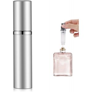 Sansh-Bouteille Vaporisateur Parfum Rechargeable, 5ml Mini Atomiseur Parfum, Vaporisateur De Sac Portable, Flacon Vide Voyage Pour Femmes Et Hommes (Argent) - Neuf