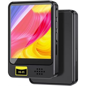 Lecteur MP3 MP4 avec Bluetooth, Lecteur de Musique avec Chargement USB, qualité Sonore HiFi, Lecteur MP3 de Musique Numérique pour Le Sport et Les Voyages (32GB) - Neuf