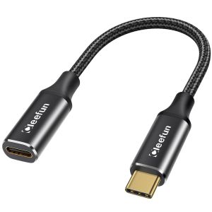 ERYI-Rallonge Usb C 30Cm, Usb 3.2 Cable Usb C Mâle Vers Femelle Prend 10Gbps Sync 100W Charge Pour Iphone 15/15 Plus/15 Pro, Macbook Pro/Air, Galaxy S23/S22/S21, Pixel 8/7/6, Pad, Hub - Neuf