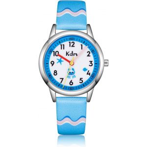 Bnhgc-Montre Enfant Set Analogique Quartz Bracelet Montres Filles Etanche Sport Dessin Montres Cuir Time Teacher Montres Fille Garçons Elégantes 5 6 7 8 9 10 Ans Anniversaire Pour Enfants - Neuf