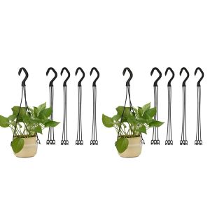 Lot De 10 Crochets De Suspension Pour Pots De Fleurs, Avec 3 Branches, Pour Pots De 18 Cm, Supportant Jusqu'&agrave; 1500 G. - Neuf