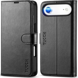 JGD-Coque pour iPhone Air 6,5-Pouces 5G 2025 [RFID Blocage] Portefeuille | Etui &agrave; Rabat Antichoc TPU Housse Cuir Synth&eacute;tique Protection Fonction Support Fentes Cartes Fermeture Magn&eacute;tique, Noir - Neuf