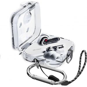 acdsgd-for Nothing Ear 2 Coque transparente en TPU souple avec verrouillage s&eacute;curis&eacute; r&eacute;sistant aux chocs Compatible avec Nothing Ear 2 Coque avec porte-cl&eacute;/lani&egrave;re pour homme et femme - Neuf