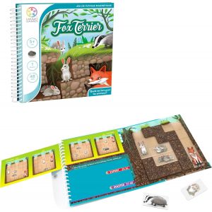Eryi-- Fox Terrier - Jeu De Réflexion Magnétique Pour Voyage - 48 Défis De Niveau Facile À Difficile - Une Aventure Souterraine - Livret De Poche - 1 Joueur - Pour Enfants Dès 5 Ans - Neuf