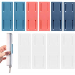 Ytfhg-10 Pcs Support Multiprise Murale, Fixation Murale Multiprise Autocollant, Fixation De Multiprises Auto-Adhésif Support De Câbles Pour Maison Bureau Cuisine Télécommandes Routeurs Rallonges - Neuf
