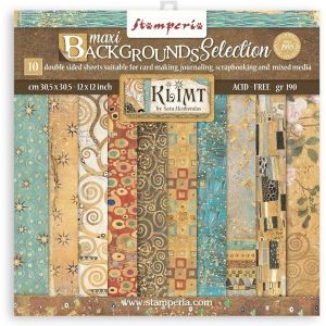 Sbbl101 Lot De 10 Feuilles De Papier Pour Scrapbooking 30,5 X 30,5 Cm (30,5 X 30,5 Cm) Maxi Background Selection Klime,Papier,Multicolore,30,5 X 30,5 Cm - Neuf