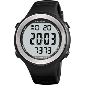 Montre Podomètre Étanche Pour Personnes Âgées,Sans Bluetooth,Sans Application,Montre Avec Compteur De Pas(Noir) - Neuf