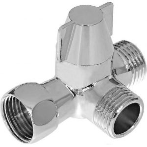 Inverseur 3 voies Interrupteur de vanne pour douche,douchette et bras de douche de tête Inverseur 3 voies en laiton massif,chrome poli (PV8) - Neuf