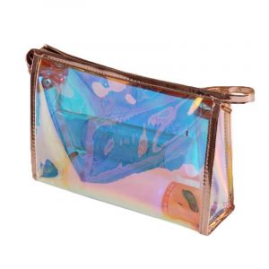 Trousse de maquillage holographique, lot de 2 pochettes de maquillage iris&eacute;es - Neuf