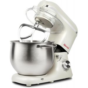 Im50 Robot P&acirc;tissier Plan&eacute;taire, 2200W Max, Bol 8 Litres, 6 Vitesses Plus Pulse, Bol Inox Avec Poign&eacute;e, Syst&egrave;me De S&eacute;curit&eacute;, Accessoires Inclus, Couleur Cr&egrave;me - Neuf