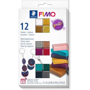 Fimo Effet Staedtler Effect 8013-Pack Demi-Blocs-Couleurs Pétillantes-8013 C12-48013 C12-4stsparklelot De 12 - Neuf