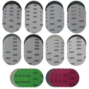 Papier De Verre Sec &Agrave; L'eau 75 Mm, 50 Pi&egrave;ces Papier &Agrave; Poncer Rond, 600/800/1000/1200/1500/2000/2500/3000/4000/5000 Disques De Pon&ccedil;age, Pour M&eacute;tal, Bois, Meulage, Polissage Miroir - Neuf