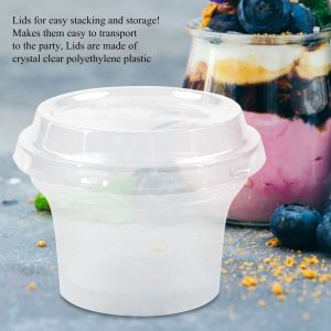 Hjlian Lot De 5 Gobelets A Sauce En Plastique Pour Gelee, Gobelets A Pudding, Gobelets A Sauce En Plastique Pour Fetes - Neuf