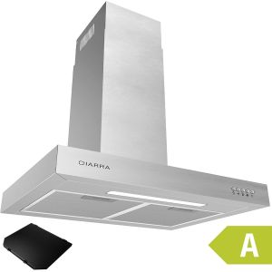CHECARZHN--NO1-Cbcs6125 Hotte Aspirante 60 Cm 370 M³/H - Avec Filtre À Charbon - Hotte De Cuisine En Acier Inoxydable - 3 Niveaux - Évacuation Ou Recyclage - Éclairage Led - Neuf