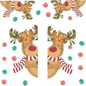 Sticker Mural Mur Du Fond Salle De S&eacute;jour De D&eacute;coration De No&euml;l Stickers Muraux - Neuf