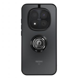 Coque pour Redmi Note 15 Pro 5G avec Anneau Magn&eacute;tique et Finition Givr&eacute;e Noir - Neuf