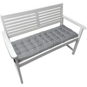 Ulteronixshop-Coussin De Banc 120x40x4 Cm &iquest; Coussin Pour Banc De Jardin Et Banc De Salle &Agrave; Manger &iquest; Imperm&eacute;able, Facile D&iquest;Entretien & Rembourr&eacute; &iquest; Usage Int&eacute;rieur & Ext&eacute;rieur &iquest; Gris Clair - Neuf