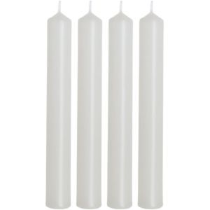 KALANKA-Lot de 4 bougies de table, bougies de chandelier, bougies de table, blanches, dimensions : H x Ø env. 17 x 2 cm - Neuf