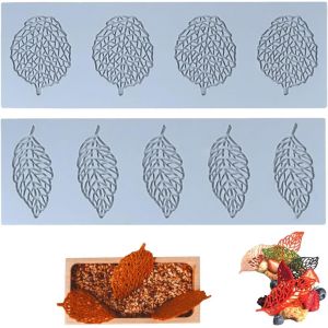 Kal-Feuille Bonbons Moule,Moules À Fondant En Silicone,Moule En Silicone En Forme De Feuille,Moule À Gâteau En Forme De Feuille 2 Pièces,Pour Mouler La Pâte À Sucre Fondue, Le Chocolat Et Le Fondant - Neuf