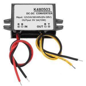 Convertisseur DC-DC 12 V/24 V/36 V/48 V vers 5 V, regulateur de tension, etanche, unite de mise hors tension - Neuf