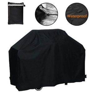 (Noir, 145x61x117cm) Housse, housse de barbecue, barbecue extérieur, housse barbecue imperméable pour Weber, Brinkmann, Char Broil, etc, toile Oxford 210D durable et protection UV - Neuf