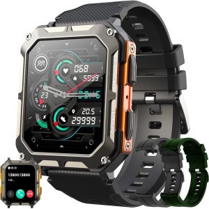 Montre Connect&eacute;e Homme Avec Appel Bluetooth 5.0/Num&eacute;rotation, Smartwatch Compatible Samsung Huawei Xiaomi Android Ios Podometre Etanche Ip68 Gps Partag&eacute; 123 Modes Sport Cardiofrequencemetre [Z1788] - Neuf