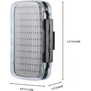 Bo&icirc;te De P&ecirc;che &Agrave; La Mouche Bo&icirc;te &Agrave; Mouches L&eacute;g&egrave;re Imperm&eacute;able &Agrave; Deux C&ocirc;t&eacute;s Couvercle Transparent Facile &Agrave; Saisir Bo&icirc;te De Leurres De P&ecirc;che &Agrave; La Mouche Plusieurs Tailles - Neuf