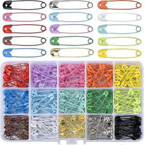 300pcs Petites &Eacute;pingles &Agrave; N&ecirc;tre En M&eacute;tal Avec 15 Couleurs Assorties Pour L'artisanat,La Couture,Les Fournitures De Bricolage - Neuf