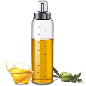 Bouteille D'huile D'olive 500ml, Distributeur D'huile D'olive En Verre, Bouteille D'huile D'olive Et De Vinaigre Avec Couvercle Antisalissure, Distributeur D'huile Pour Bbq Cuisine Salade - Neuf