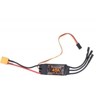SANSH-Contrôleur de Vitesse électrique de Moteur sans Balais 40A RC, Connecteur ESC XT60 sans Balais pour Avion RC Sortie Bec 5V / 3A pour Avion Drone RC - Neuf